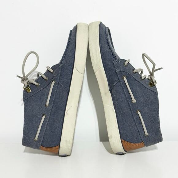 Sperry Pier Crest TopSider Sneaker Gray Washed Fabric Women’s Size 9 - Picture 7 of 10